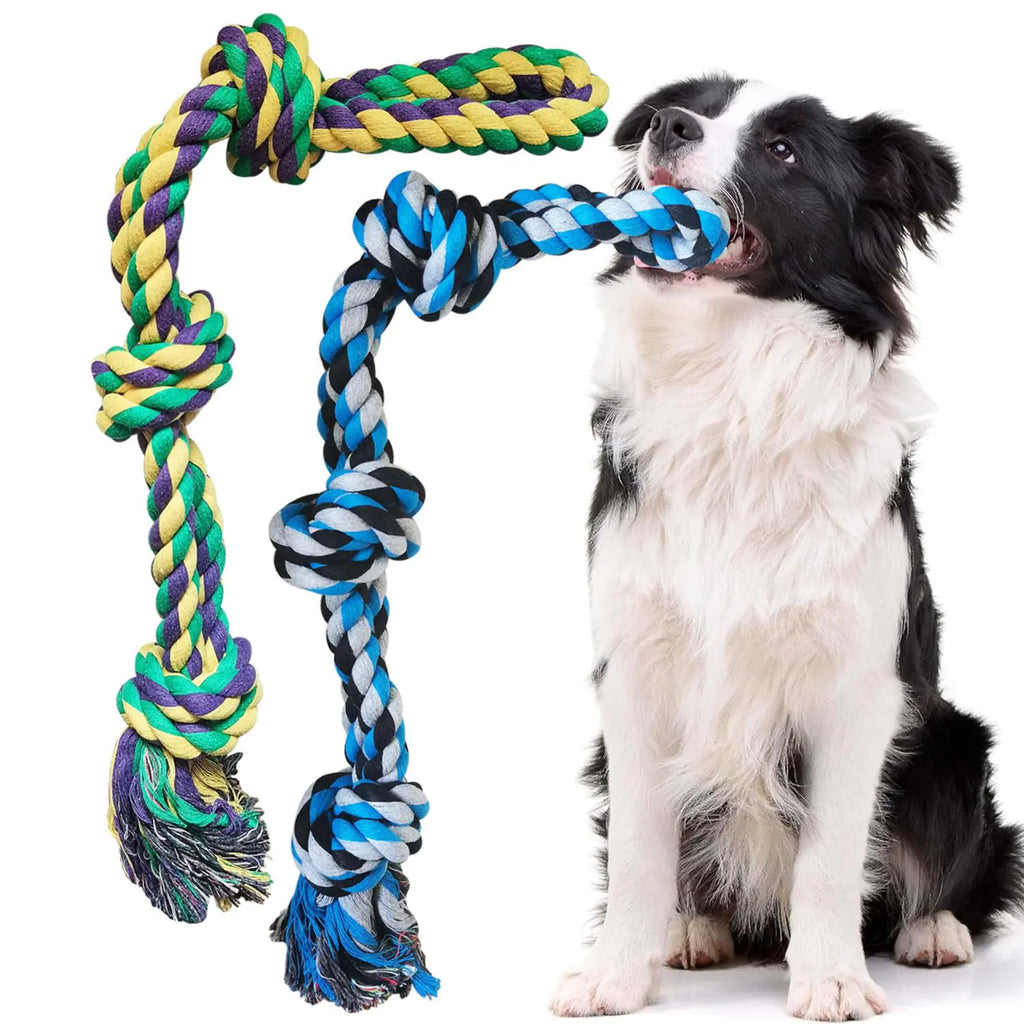 Heavy Duty Dog Rope Toy for Aggressive Chewers (2 Pack)